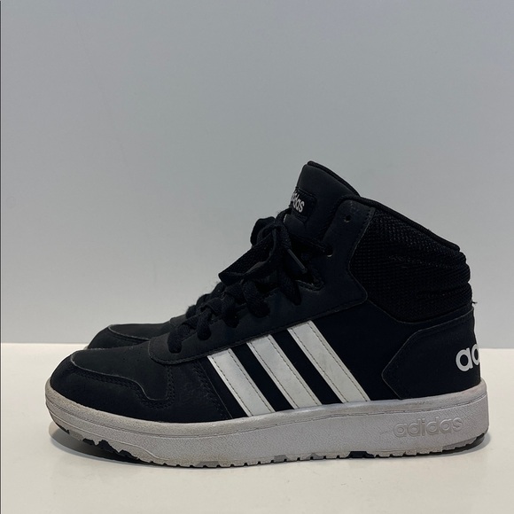 adidas Other - Adidas Black and White High-Top Basketball Sneakers Youth Size 4.5 LHG 029003